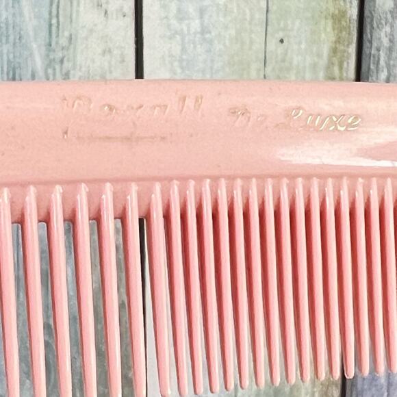 Rexall Nylon Vintage Hair Combs Set of 9 1950s Unbreakable Barber Salon Pink - Picture 3 of 6